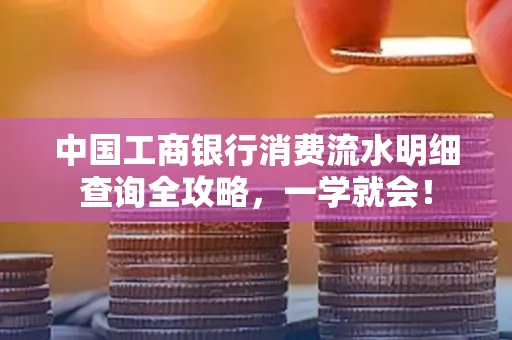 中国工商银行消费流水明细查询全攻略，一学就会！