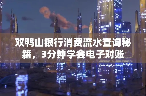 双鸭山银行消费流水查询秘籍，3分钟学会电子对账